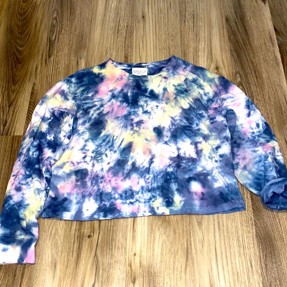 Cropped Tie Dye Long sleeve Shirt